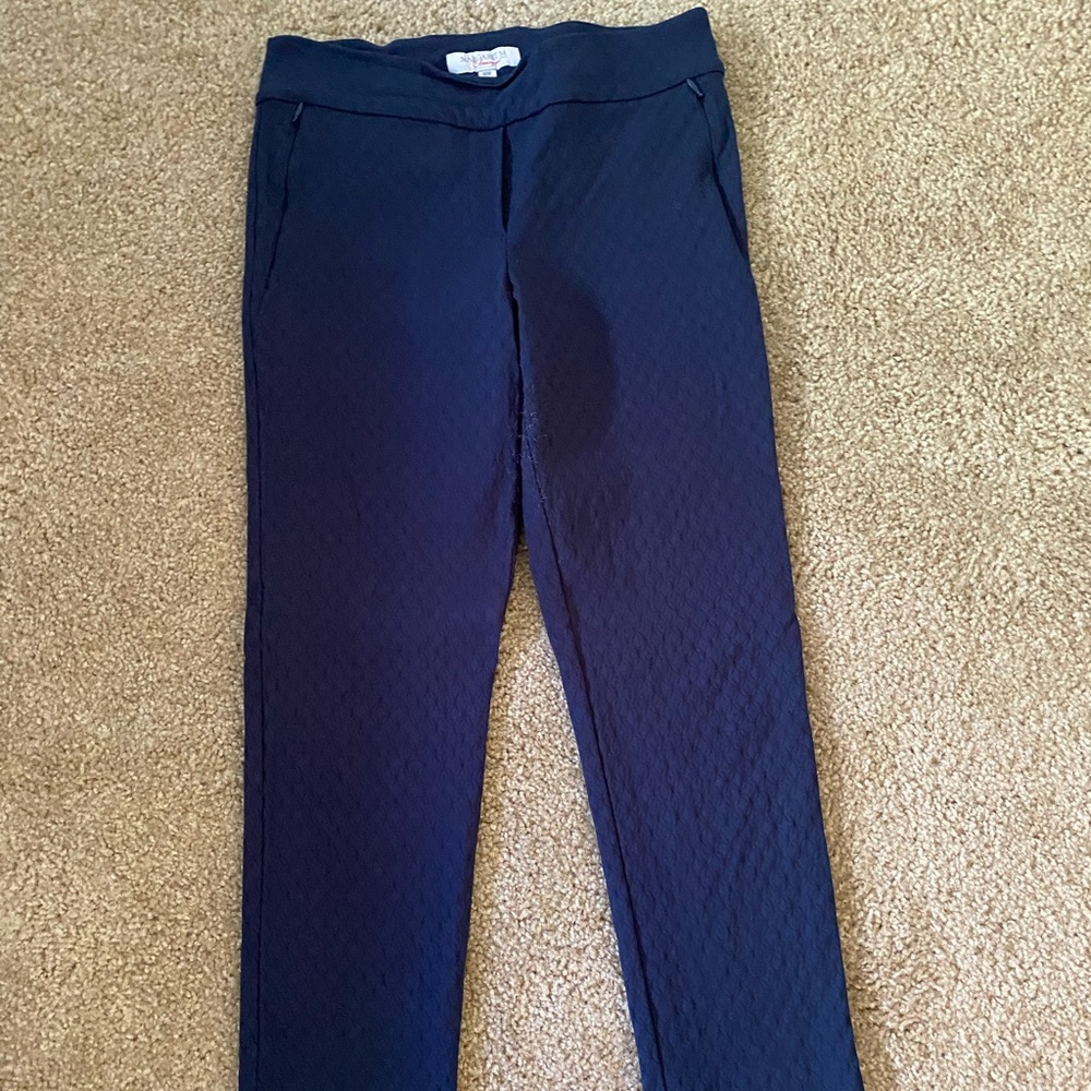 Ankle length blue business causal pants